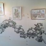 ３日間ライブドローイングした作品、本日から展示です